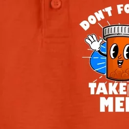 Funny Retro Cartoon Don't Forget To Take Your Meds Dry Zone Grid Performance Polo