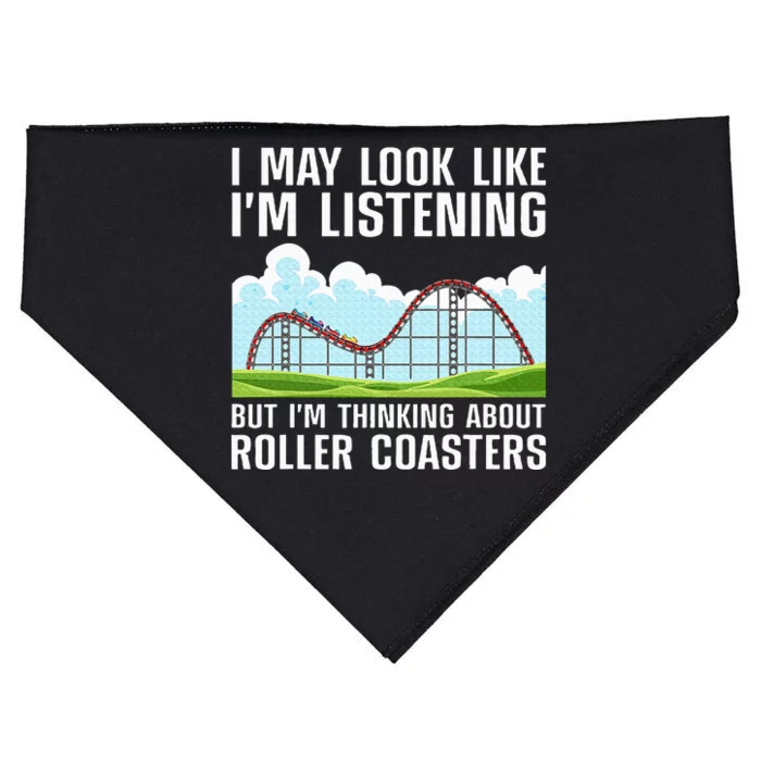 Funny Roller Coaster Art Roller Coaster Lover USA-Made Doggie Bandana