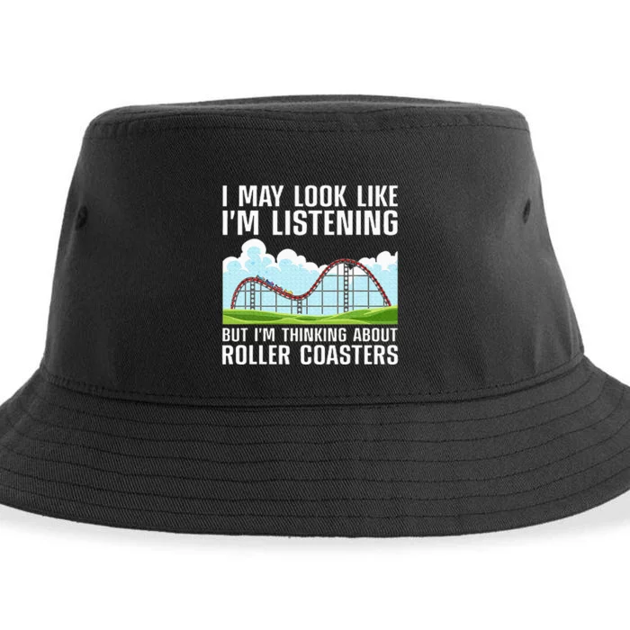 Funny Roller Coaster Art Roller Coaster Lover Sustainable Bucket Hat