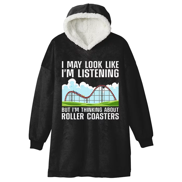 Funny Roller Coaster Art Roller Coaster Lover Hooded Wearable Blanket