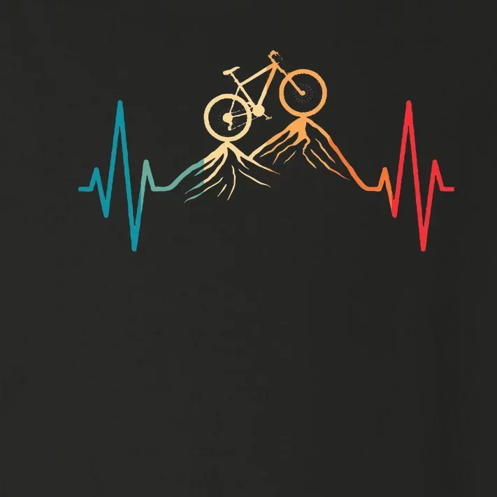 Funny Retro Cycling Heartbeat Bicycle Mountain Bike Biking Toddler Long Sleeve Shirt