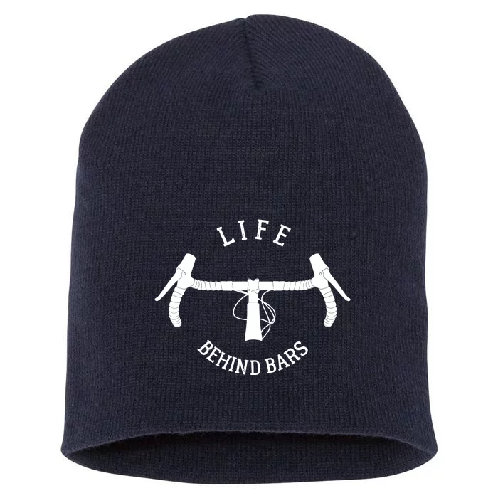 Funny Road Cycling Gift Bike For Life Behind Bars Short Acrylic Beanie