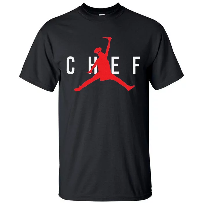 Funny Restaurant Chef Jumping Chef Knife Tall T-Shirt