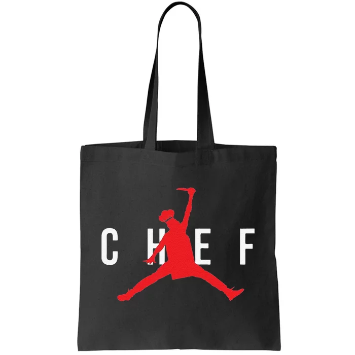 Funny Restaurant Chef Jumping Chef Knife Tote Bag