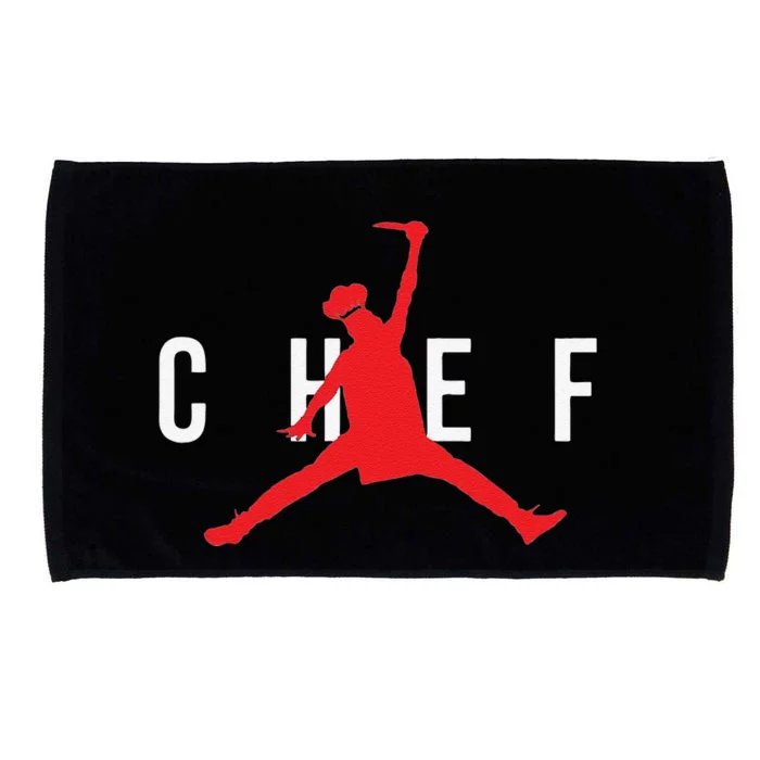 Funny Restaurant Chef Jumping Chef Knife Microfiber Hand Towel