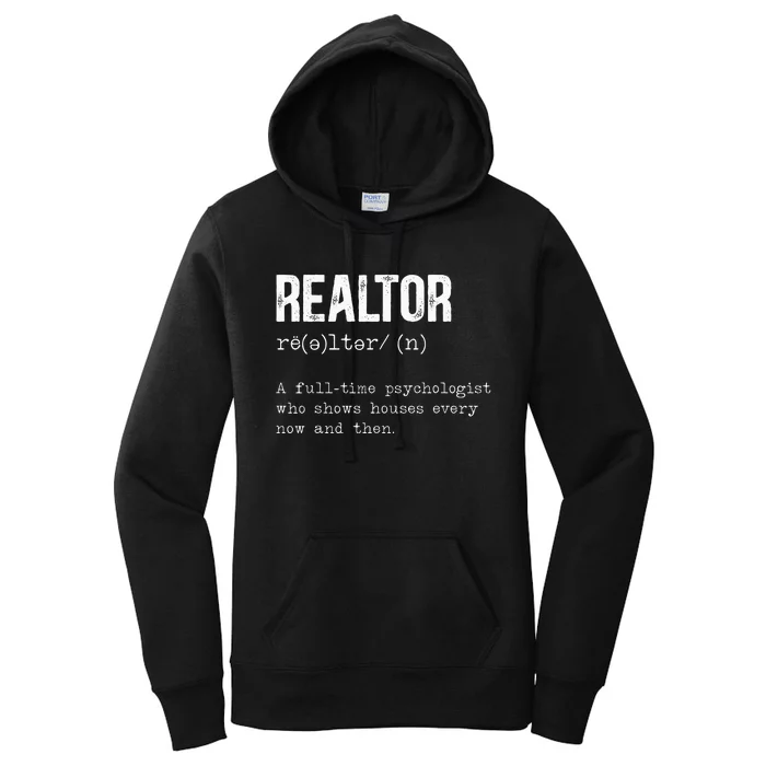 Funny Realtor Definition Real Estate Agent House Seller Women's Pullover Hoodie