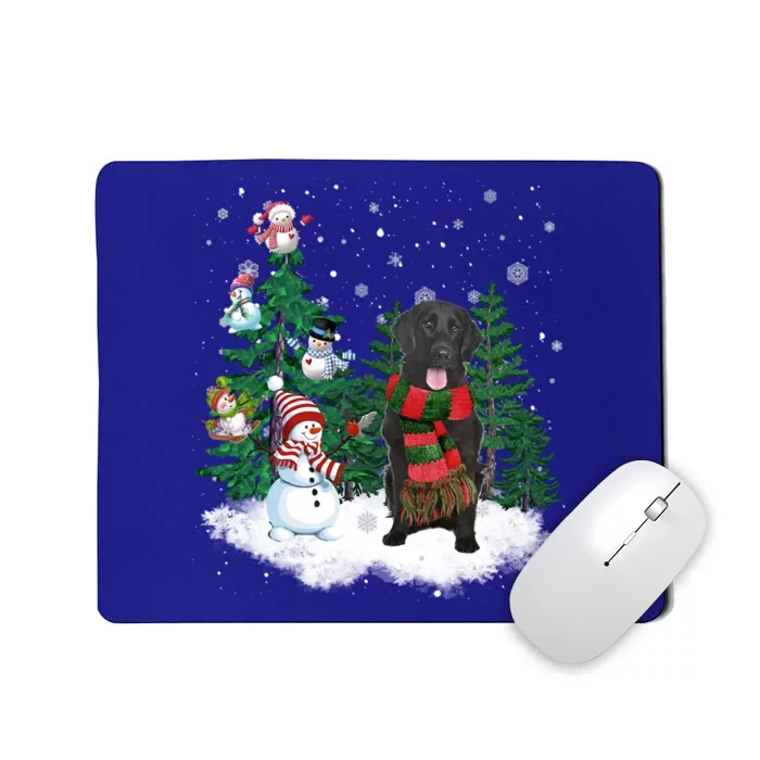 Flatcoated Retriever Dog Christmas Snow Xmas Tree Pajama Cool Gift Mousepad