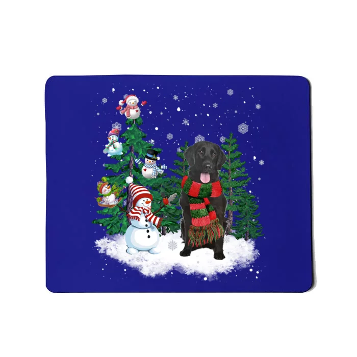 Flatcoated Retriever Dog Christmas Snow Xmas Tree Pajama Cool Gift Mousepad