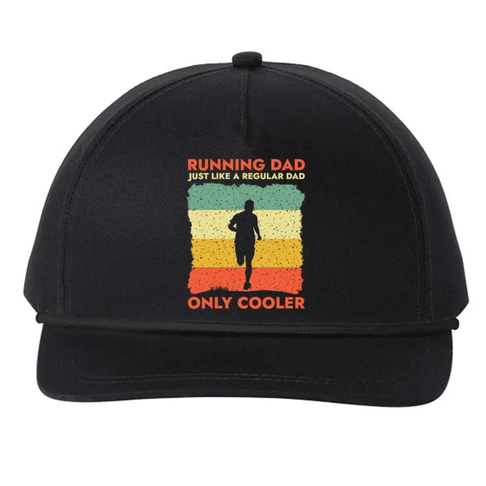 Funny Running Dad Marathon Runner Coach Marathoner Gift Snapback Five-Panel Rope Hat