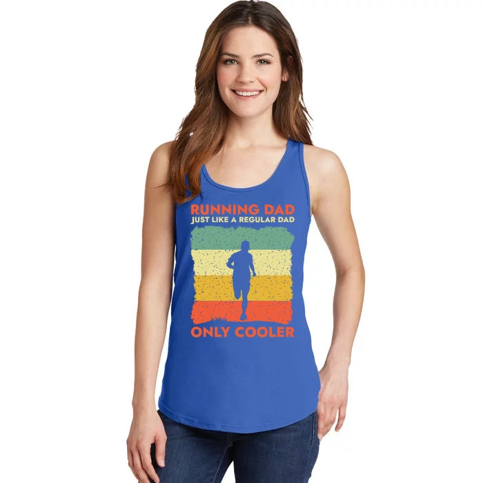 Funny Running Dad Marathon Runner Coach Marathoner Gift Ladies Essential Tank