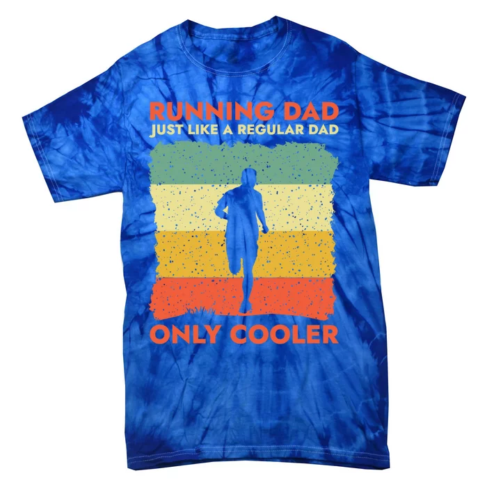 Funny Running Dad Marathon Runner Coach Marathoner Gift Tie-Dye T-Shirt