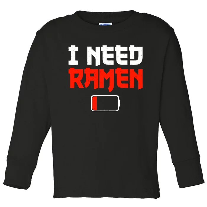 Funny Ra Design For Ra Noodles Lovers Toddler Long Sleeve Shirt