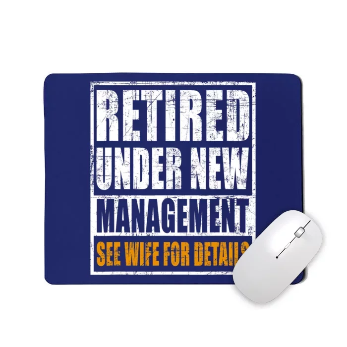 Funny Retirement Dad See Wife For Details Retiring Party Humor Lovers Mousepad