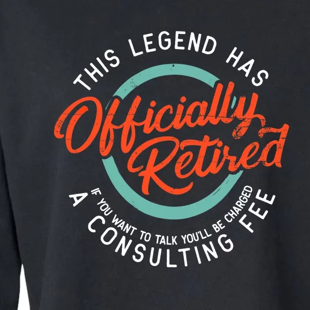 Funny Retired Design, Funny Retirement Tee, Funny Grandpa Cropped Pullover Crew