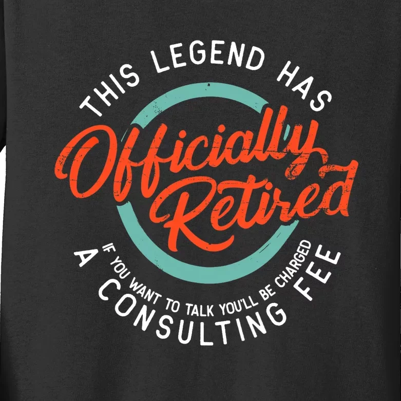 Funny Retired Design, Funny Retirement Tee, Funny Grandpa Kids Long Sleeve Shirt