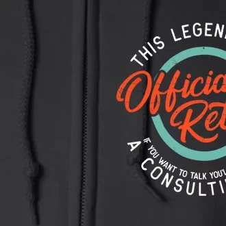 Funny Retired Design, Funny Retirement Tee, Funny Grandpa Full Zip Hoodie