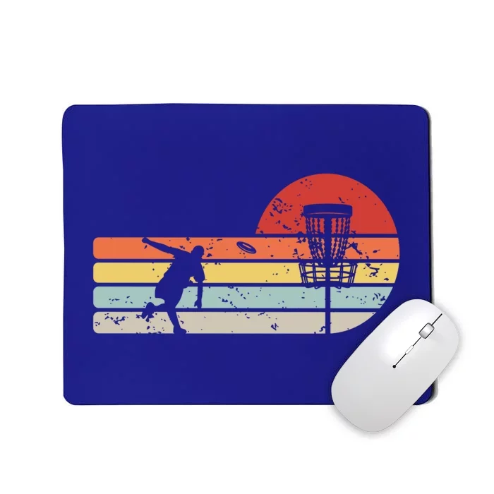 Funny Retro Disc Golf Frisbee Gift Mousepad