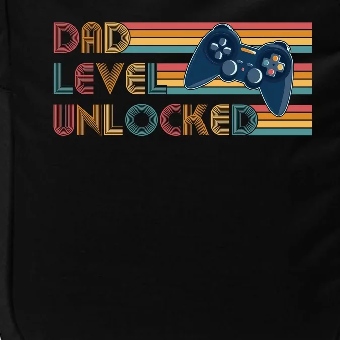 Funny Retro Dad Level Unlocked Gamer Impact Tech Backpack