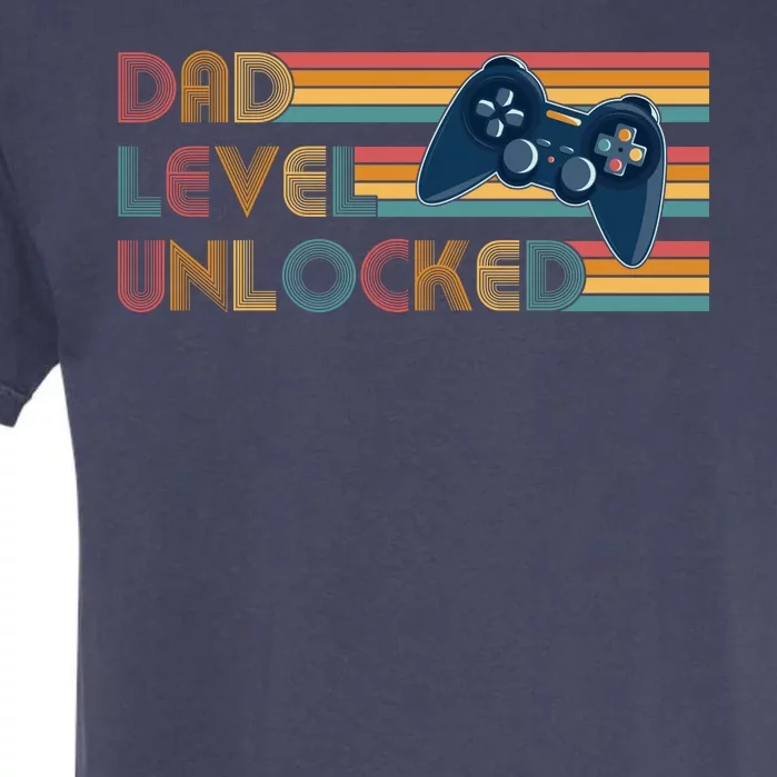 Funny Retro Dad Level Unlocked Gamer Garment-Dyed Heavyweight T-Shirt