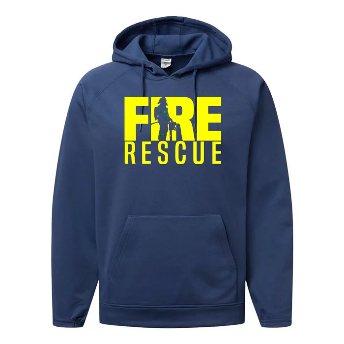 Fire Rescue Department Firefighters Fire Uniform Duty Performance Fleece Hoodie