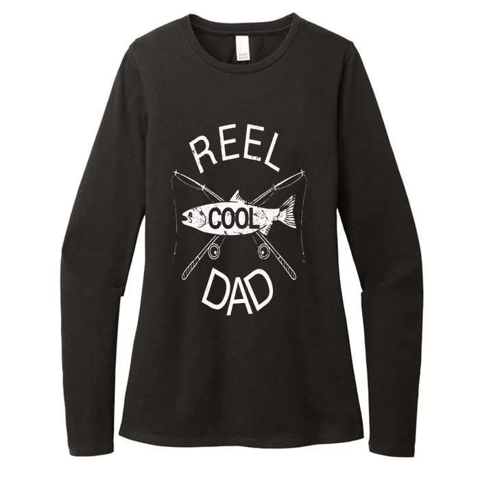 Funny Reel Dad Fishing Daddy Dad Joke Cool Womens CVC Long Sleeve Shirt