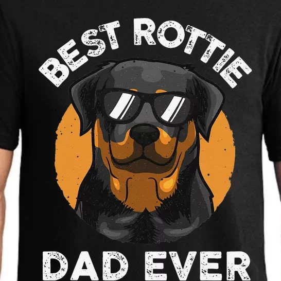 Funny Rottweiler Dad Design For Grandpa Rottie Dad Quote Pajama Set