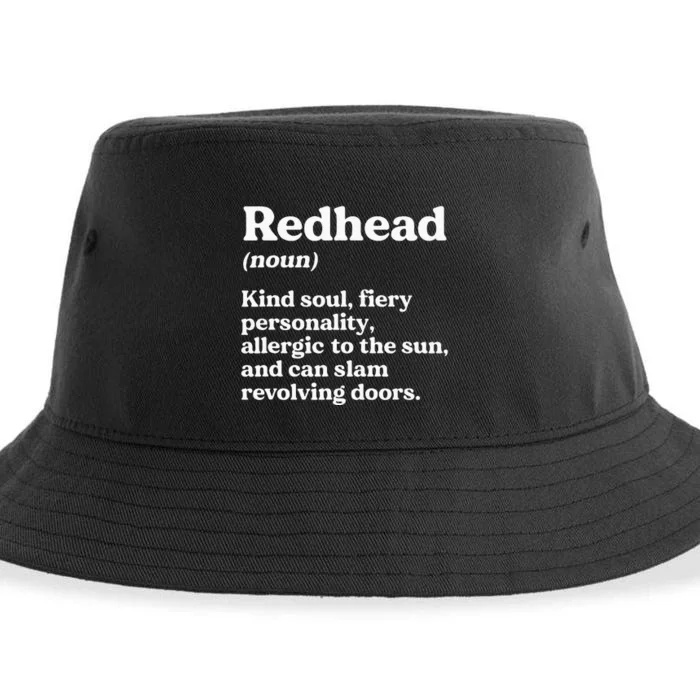 Funny Redhead Definition Ginger Red Hair MC1R Gene Sustainable Bucket Hat