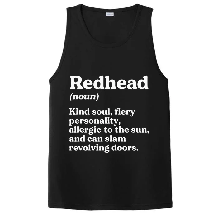 Funny Redhead Definition Ginger Red Hair MC1R Gene Performance Tank