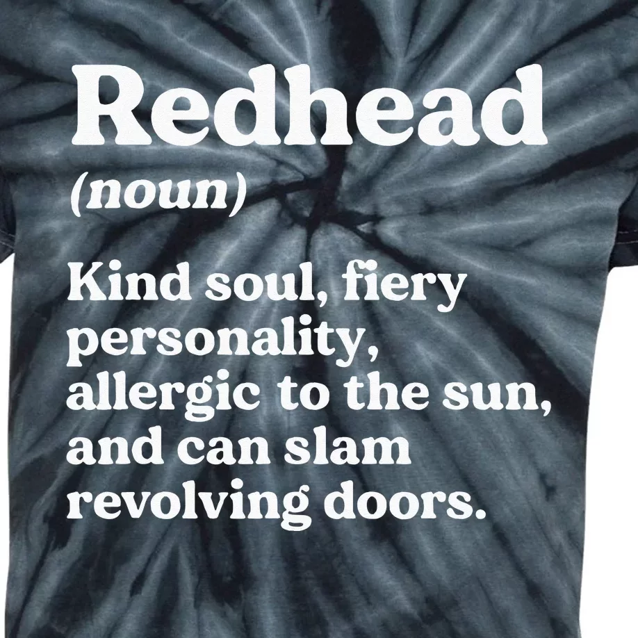 Funny Redhead Definition Ginger Red Hair MC1R Gene Kids Tie-Dye T-Shirt