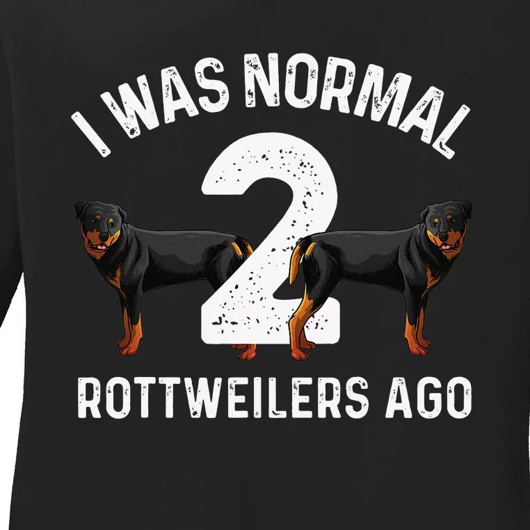 Funny Rottweiler Designs For Rott Pet Lovers Ladies Long Sleeve Shirt