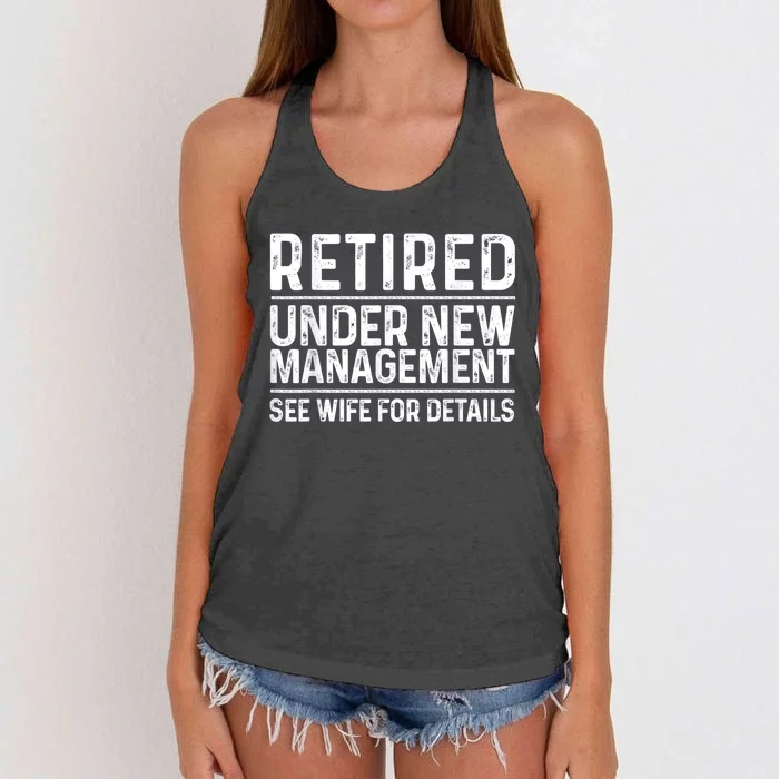 Funny Retirement Design Men Dad Retiring Party Humor Lovers Women's Knotted Racerback Tank