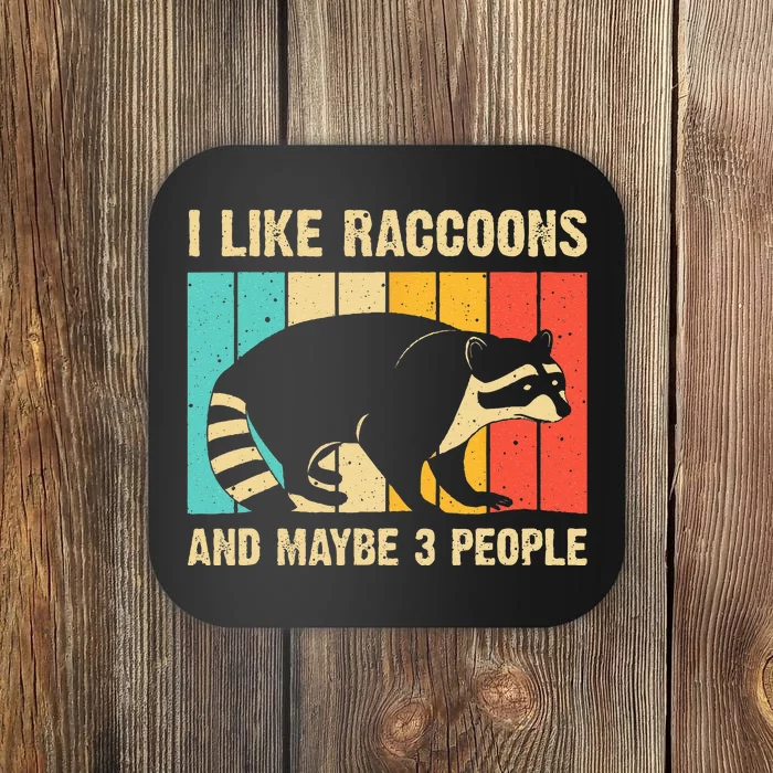 Funny Raccoon Design For  Raccoon Lover Introvert Coaster