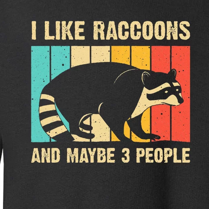 Funny Raccoon Design For  Raccoon Lover Introvert Toddler Sweatshirt