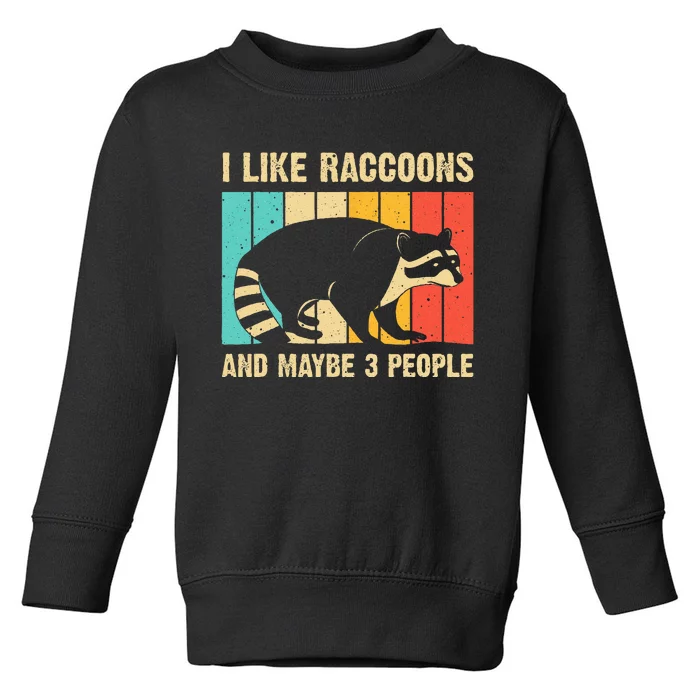 Funny Raccoon Design For  Raccoon Lover Introvert Toddler Sweatshirt