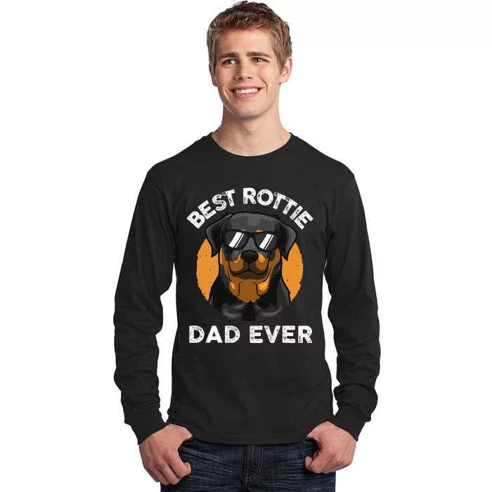 Funny Rottweiler Dad Design For Grandpa Rottie Dad Quote Tall Long Sleeve T-Shirt