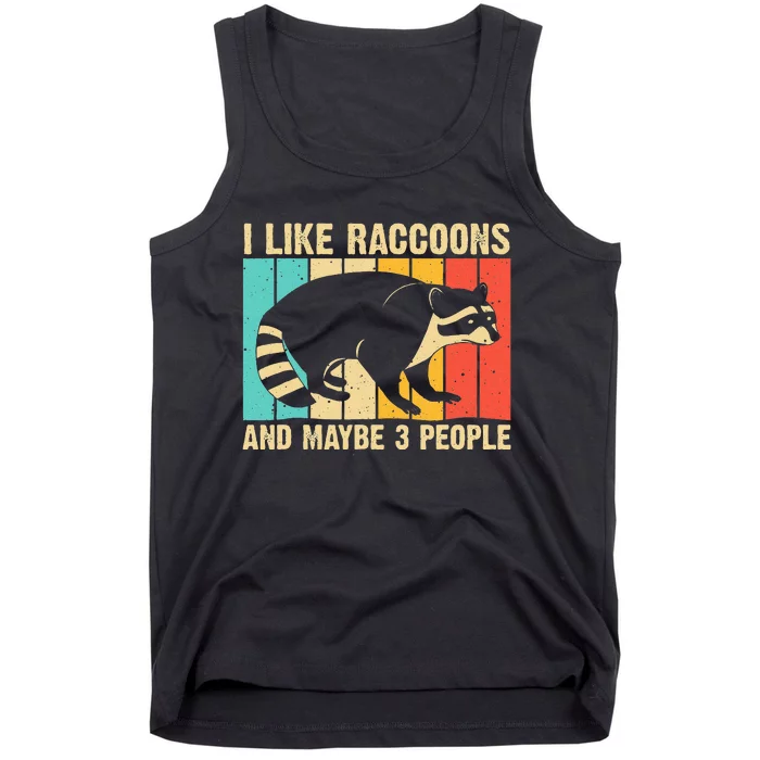 Funny Raccoon Design For Men Women Raccoon Lover Introvert Tank Top