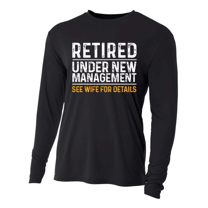 Funny Retirement Design Men Dad Retiring Party Humor Lovers Cooling Performance Long Sleeve Crew