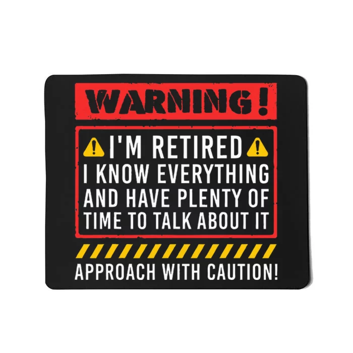 Funny Retirement Design For Retiree Retired Retire Mousepad