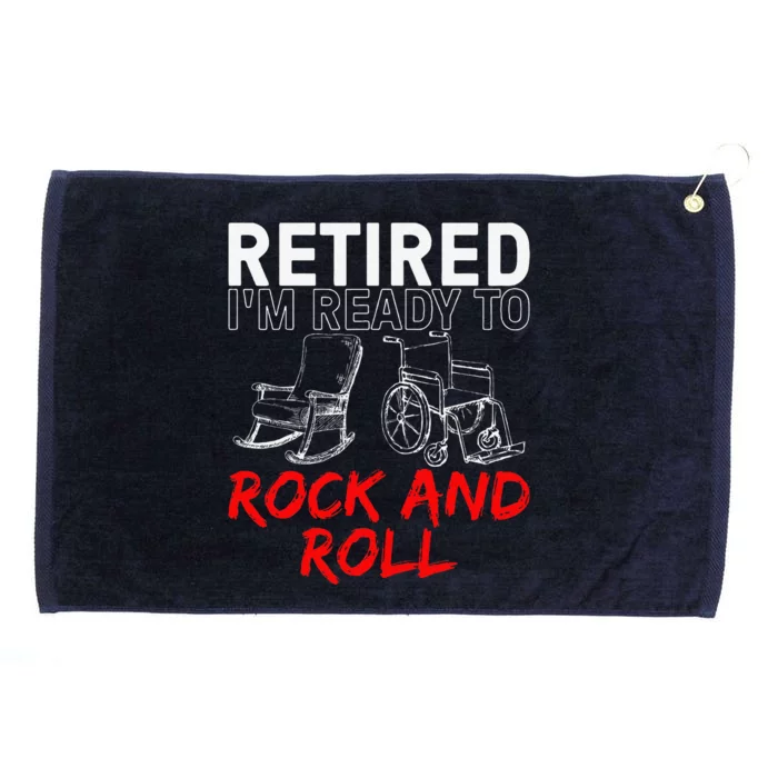 Funny Retirement Design For Retired Retirement Grommeted Golf Towel