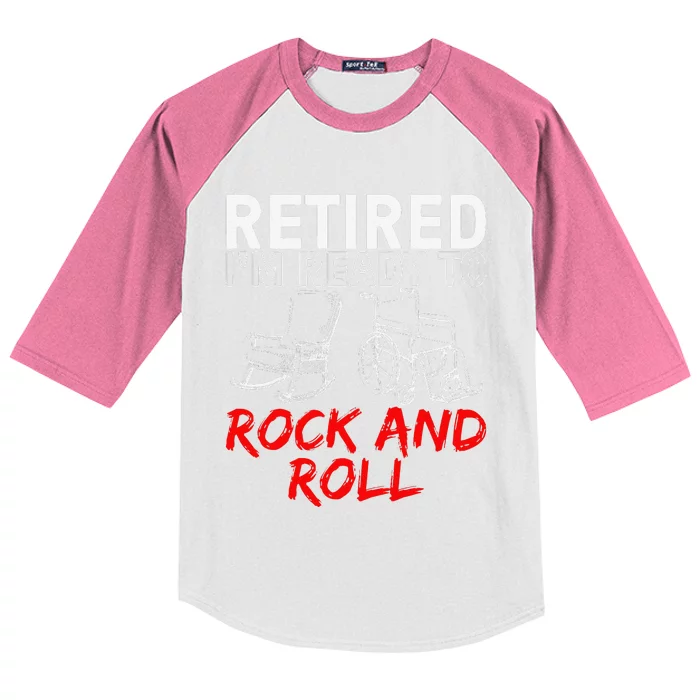 Funny Retirement Design For Retired Retirement Kids Colorblock Raglan Jersey