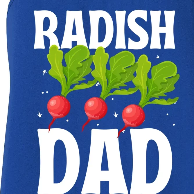 Funny Radish Dad Vegetable Fathers' Day Gardener Lover Meaningful Gift Women's Racerback Tank