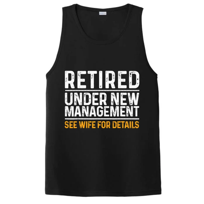 Funny Retirement Design Dad Retiring Party Humor Lovers Performance Tank