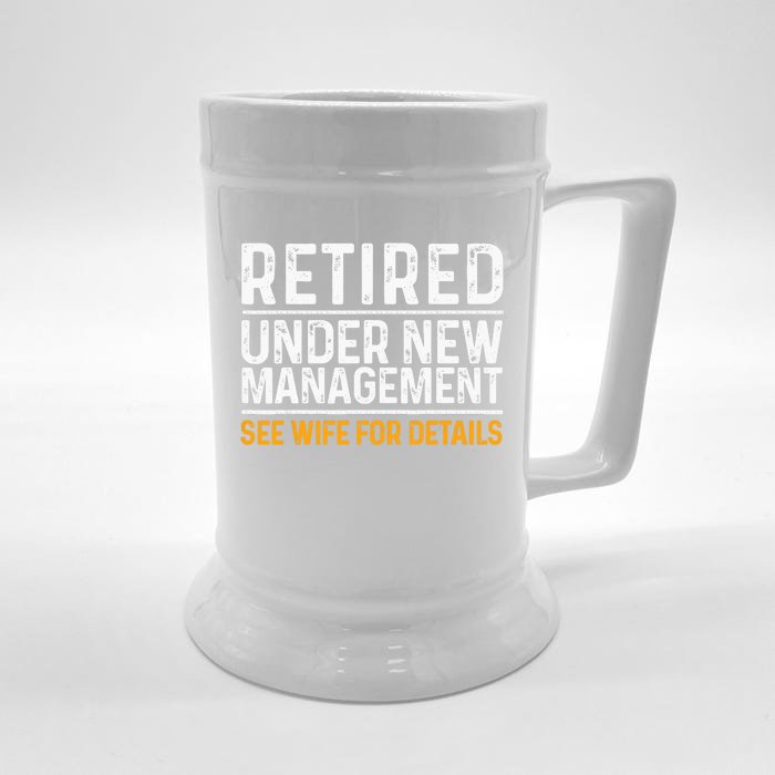 Funny Retirement Design Dad Retiring Party Humor Lovers Front & Back Beer Stein