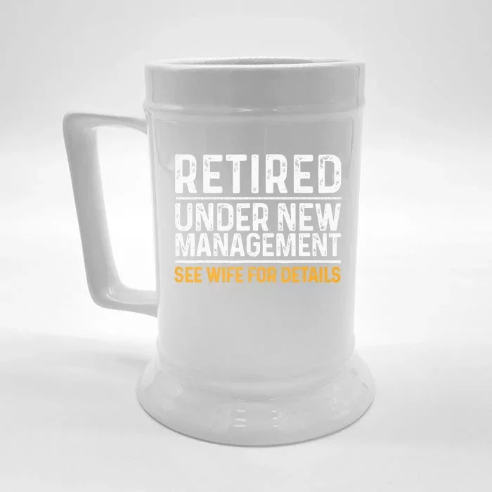 Funny Retirement Design Dad Retiring Party Humor Lovers Front & Back Beer Stein