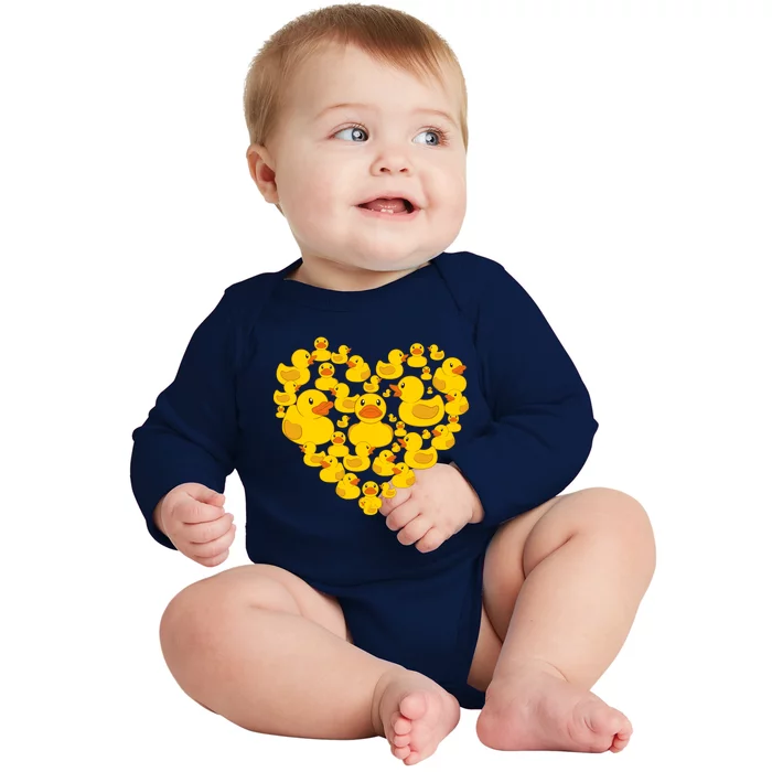 Funny Rubber Duck Gift Duckies Lovers Gift Baby Long Sleeve Bodysuit