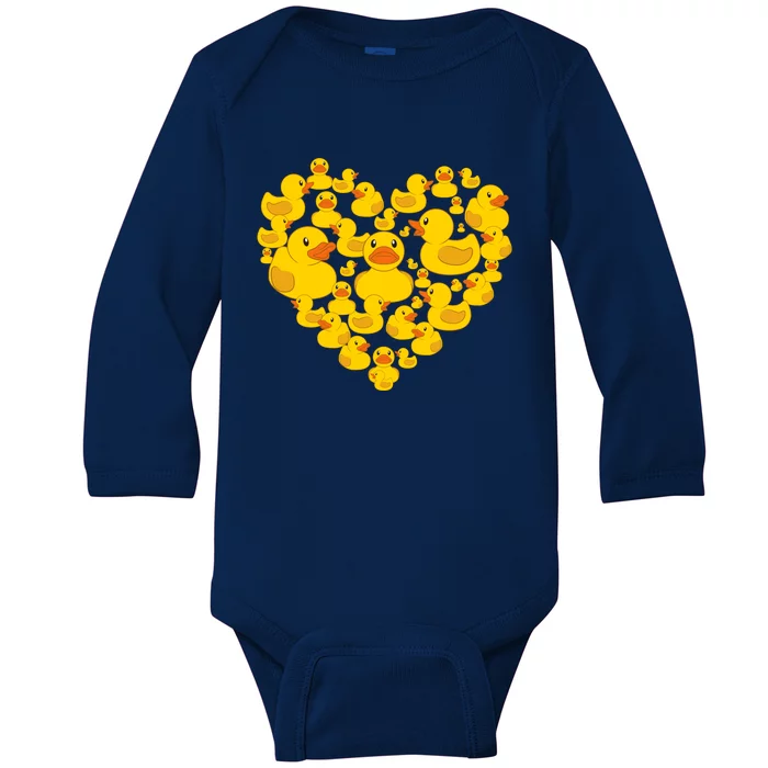 Funny Rubber Duck Gift Duckies Lovers Gift Baby Long Sleeve Bodysuit