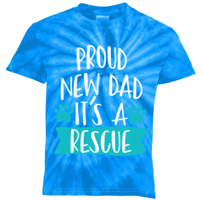 Funny Rescue Dog Dad Dog Birthday Dog Adoption Day Gift Kids Tie-Dye T-Shirt