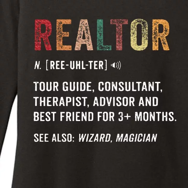 Funny Realtor Definition Realtor Life Real Estate Agent Womens CVC Long Sleeve Shirt