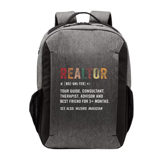 Funny Realtor Definition Realtor Life Real Estate Agent Vector Backpack