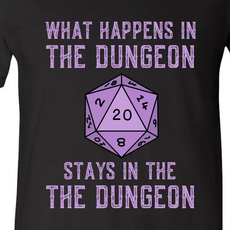 Funny RPG D20 Dungeon Game Gift V-Neck T-Shirt